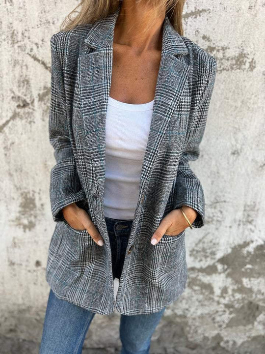 DANAYA™ - BLAZER A CARREAUX D'HIVER ÉLÉGANT POUR FEMME