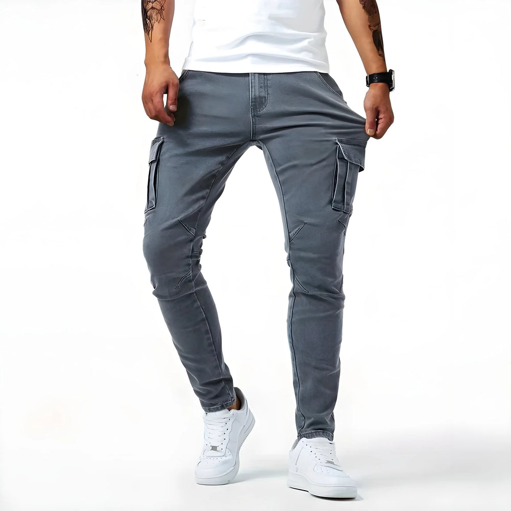 CHARLES™ - PANTALONS CARGO EN DENIM ELASTIQUE