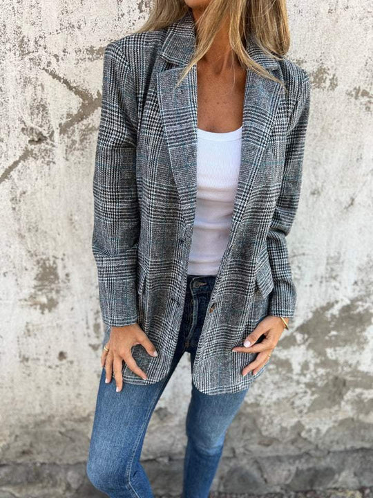 DANAYA™ - BLAZER A CARREAUX D'HIVER ÉLÉGANT POUR FEMME