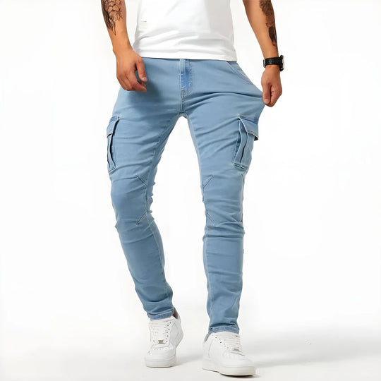 CHARLES™ - PANTALONS CARGO EN DENIM ELASTIQUE