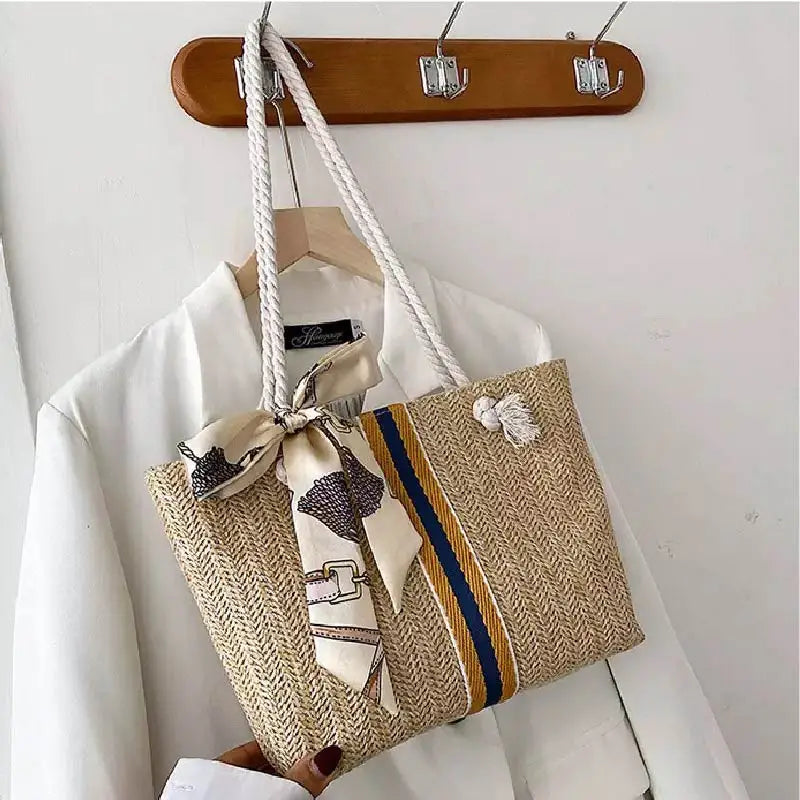 Sac Bema beige et bleu