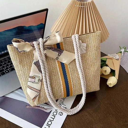 Sac Bema beige et bleu